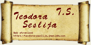 Teodora Šešlija vizit kartica